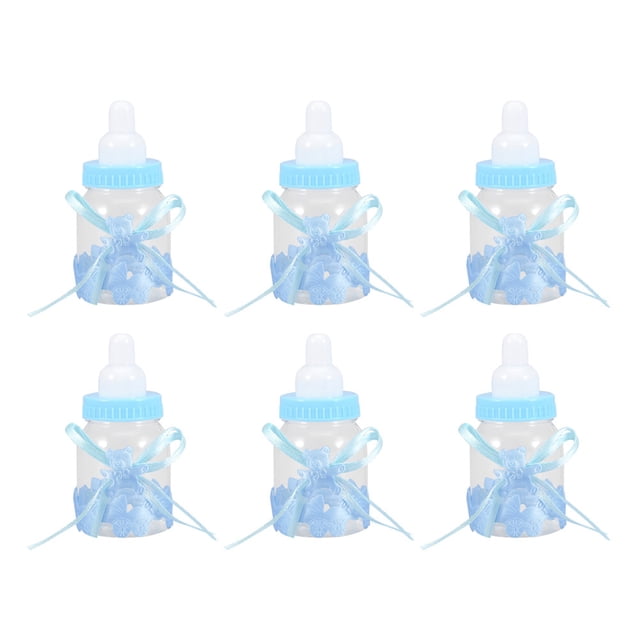 Baby Bottle Candy, 24Pcs Fillable Bottles Sweet Candy Box Mini Baby Bottles Mini Baby Bottles For Baby Shower with Ribbon For Boy Girl Newborn Infant Birthday Party Decoration