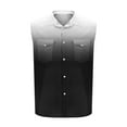 thumbnail image 4 of LpwkSSA Mens Sleeveless Denim Vest Button Placket Design V Neck Chest Pocket Durable Fabric Western Silhouette for Casual Outings Black L, 4 of 5