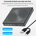 thumbnail image 3 of External Optical DVD CD Burner Drive USB 3.0 Type C Cable Writer Drive Burner Reader Player ,Widely Use, 3 of 5