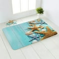 thumbnail image 4 of 40*60cm Beach Shell Starfish Bathroom Door Mat Non-slip Carpet Printed Soft Pad Doormat Front Floor Rug Home Decor, 4 of 5