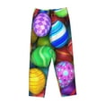 thumbnail image 4 of Disketp Colorful Easter Eggs1 Print Women'S Comfy Pajama Pants Casual Drawstring Palazzo Lounge Wide Leg Pants, 4 of 9