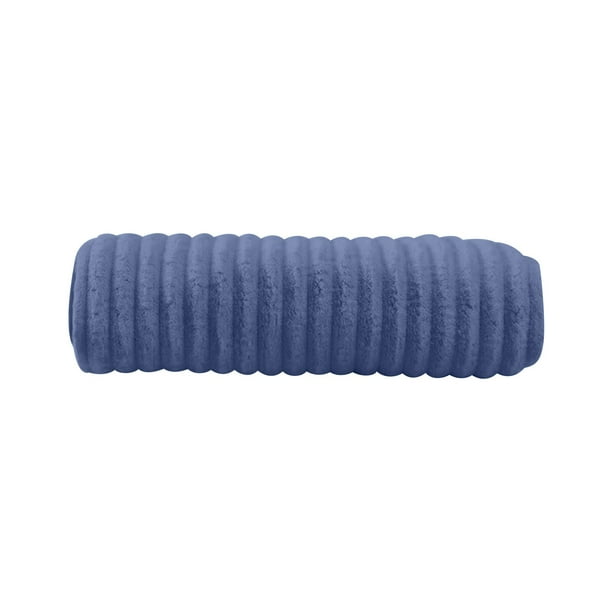 Toalla de baño ultimate extra grande, gruesa, suave, sin pelusa, toalla de felpa con rayas de caramelo azul