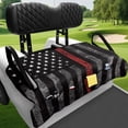 thumbnail image 3 of Uorisanigo Golf Cart Seat Blanket Covers, Anti-Slip American Firefighter Flag Seat Towel with 4 Front Pockets Universal Golf Cart Seat Cushion Covers for EZGO TXT RXV/Club Car DS Precedent, 3 of 7