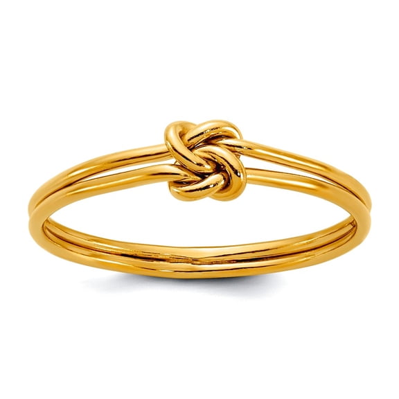 1/20 14k Gold Filled Double Love Knot 2.0mm Ring Size 6 Statement Ring for Women - .8 Grams