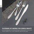thumbnail image 3 of HOOWIFFY Stainless Steel Fork and Spoon Set with Decorative Pattern Finish for Kitchen and Home Dining Use, 3 of 8