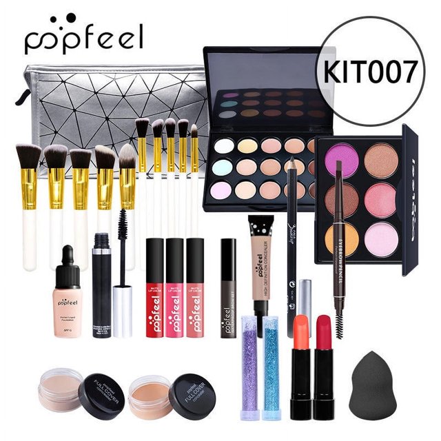 YUANOU Makeup Kit ALL IN ONE Full Facial Makeup Set Eye Shadow Lip Gloss Eyeliner Makeup Brushes Cosmetics Bag Makeup Products(multicolour#7)