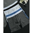 thumbnail image 3 of FINETOO Mens Underwear Boxer Briefs Soft Breathable Moisture-Wicking Wide Waistband Men Underwear 4 Pack, 3 of 4