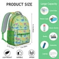 thumbnail image 6 of Roaring Dinosaur in Nature Print Backpack – Vibrant Dino Pattern School Bag with Watercolor Trees and Planet Art, 6 of 6