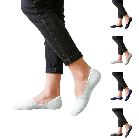 Helii Women's No Show Socks Low Cut – Thin Breathable Invisible Liner Socks with Non Slip Silicone Grippers, Non Cushion Athletic Socks for Running Hiking Sneakers Dark Gray,One Size