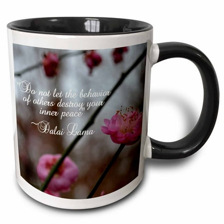 

3dRose Do not let the behavior - An inspirational quote - Two Tone Black Mug 11-ounce