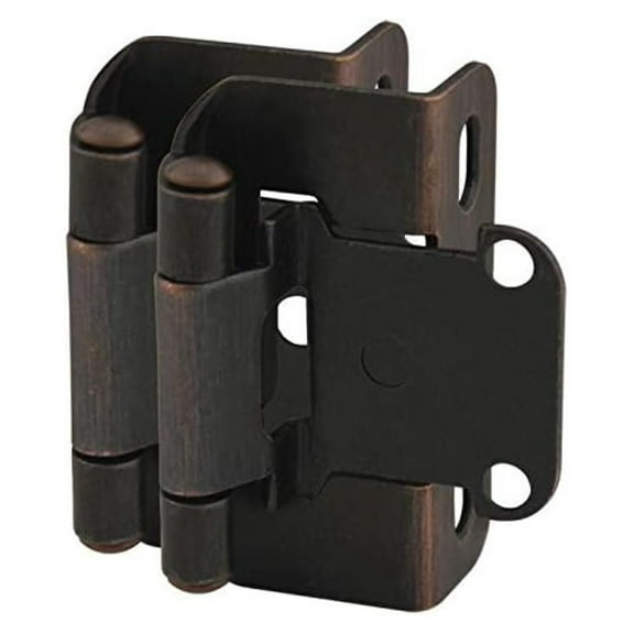 Cabinet Hinges 20 Pack - Oil Rubbed Bronze Self Closing 1/2 Inch Overlay - Partial Wrap Kitchen Cabinet Hinges - Soft Close Hinges for Cabinets - 27550-ORB