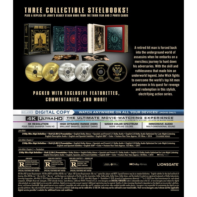 John Wick Chapter 1-3 Stash Book Collection (Walmart