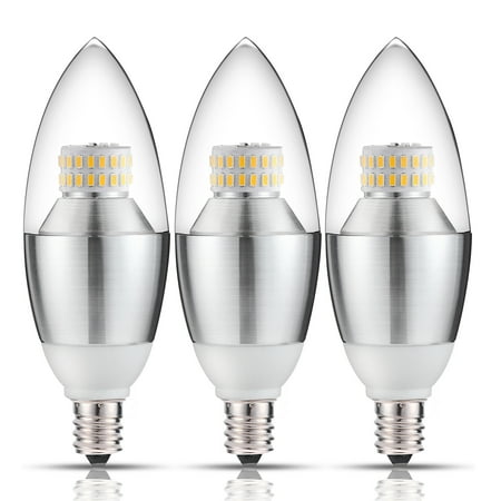 Candelabra Base Light Bulbs, Dimmable 6W LED(60w Incandescent ... Candelabra Base Light Bulbs, Dimmable 6W LED(60w Incandescent ...