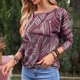 thumbnail image 2 of Blusa de manga larga informal con estampado de cuello redondo para mujer Fridja ghj987+4144, 2 of 8