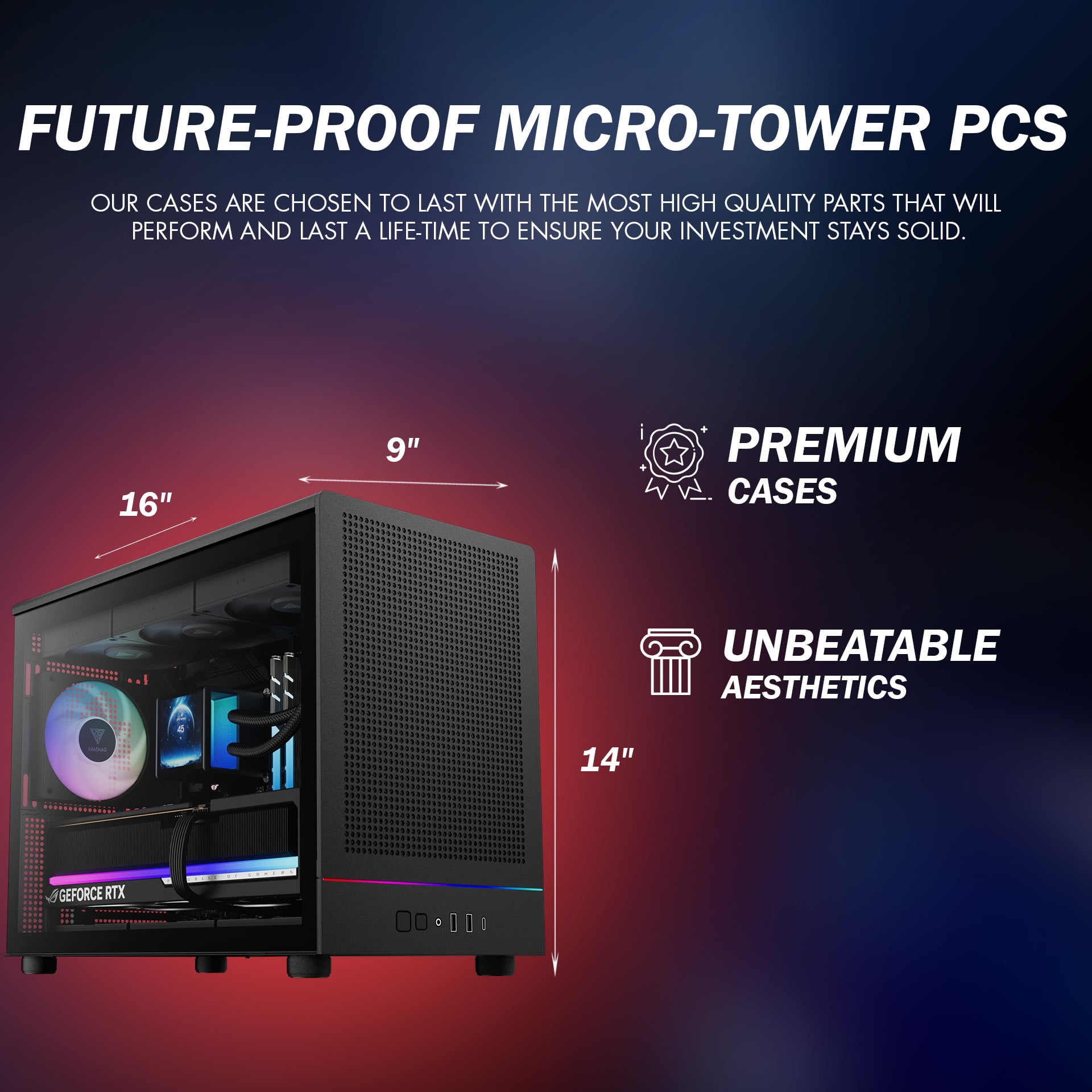 Gigatech Gaming Nova 7 SFF Gaming PC Desktop Bundle - Core Ultra 7 265K, RTX 5080, 64GB DDR5, 1TB SSD, RGB, Windows 11, Wi-Fi, Monitor
