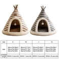 thumbnail image 3 of Teepee Enclosed Cat Cave Bed, Soft Polyester Warm Pet Teepee Tent Nest, Enclosed Hideaway House for Small Kitten Puppy Indoor Rest (Brown S), 3 of 9