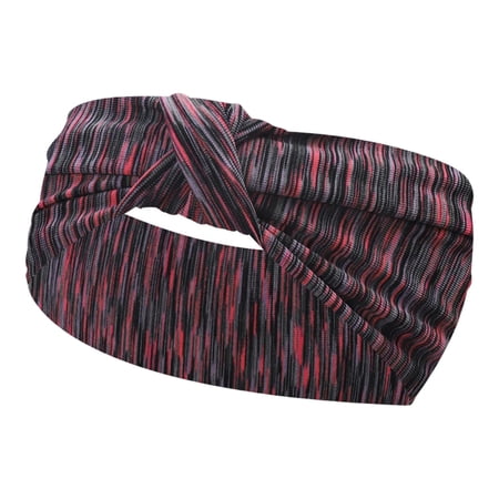 Toudaret 1 Pcs Sport Headband Good Elasticity Wide Lightweight Knot Design Yoga Sweatband for Running