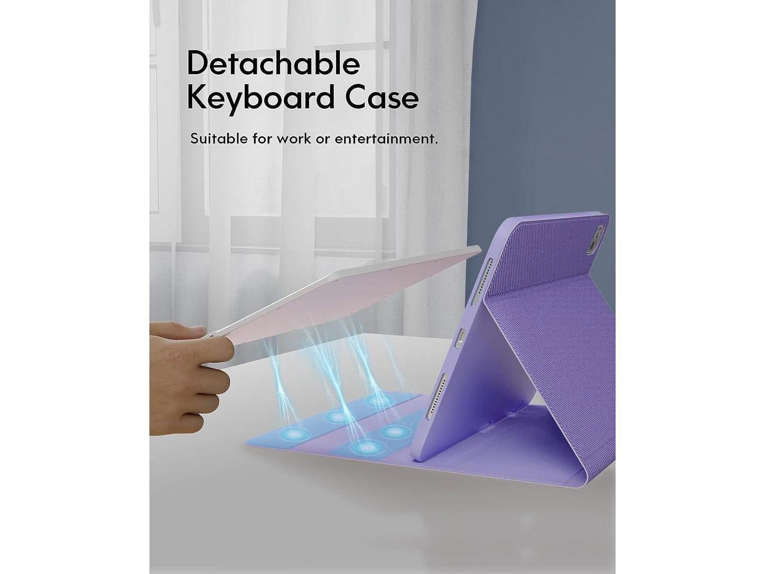 Touchpad Keyboard Case for iPad 10.2 inch 9th 8th 7th 2021/2020/2019, iPad Pro 10.5 inch/iPad Air 3 10.5, Smart Stand Cover with Detachable Wireless Magnetic Keyboard, Pencil Holder