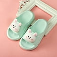 thumbnail image 2 of Xfvqtps Toddler Slippers Cute Animals Thick Bottom Soft Sole Non Slip Comfortable Breathable Indoor and Outdoor PVC Slippers Green, 2 of 9