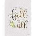 thumbnail image 2 of Imperfect Dust 25x32 White Modern Wood Framed Museum Art Print Titled - I Love Fall Most of All, 2 of 4