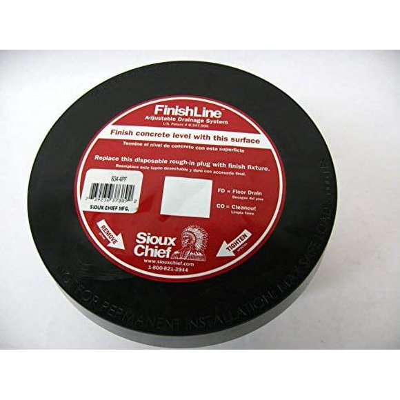 Sioux Chief Manufacturing 834-4P Sioux Chief 834-4PF 4 Inch PVC40 Adjustable Base 3 1/2 Inch Cleanout Plugs, Coring Sleeve and Head Adapter