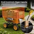 thumbnail image 4 of 10in NO-FLAT TIRES 900lb Heavy-Duty Garden Dump Cart DIY Expandable Capacity Over 4 Cu.Ft. Utility Wagon with Quick-Release Dumping & Prime Grade 100% Virgin Polypropylene-Not Recycled Material, 4 of 10