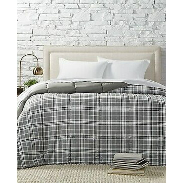 Home Design Down Alternative Hypoallergenic Plaid Comforter TWIN / TWIN