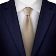 thumbnail image 3 of Jacob Alexander Men's Solid Color 2.75 inch Width Slim Neck Tie - Tan, 3 of 8