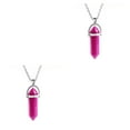 thumbnail image 3 of yingyy Hexagon Column Charm Exquisite Gifts Hanging Pendants Crystal Necklace Bracelet Earring Keychains Decorations Rose Red 2Set, 3 of 6
