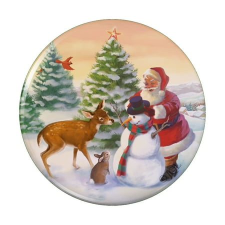 

Christmas Holiday Santa and Animals Finishing Snowman Kitchen Refrigerator Locker Button Magnet