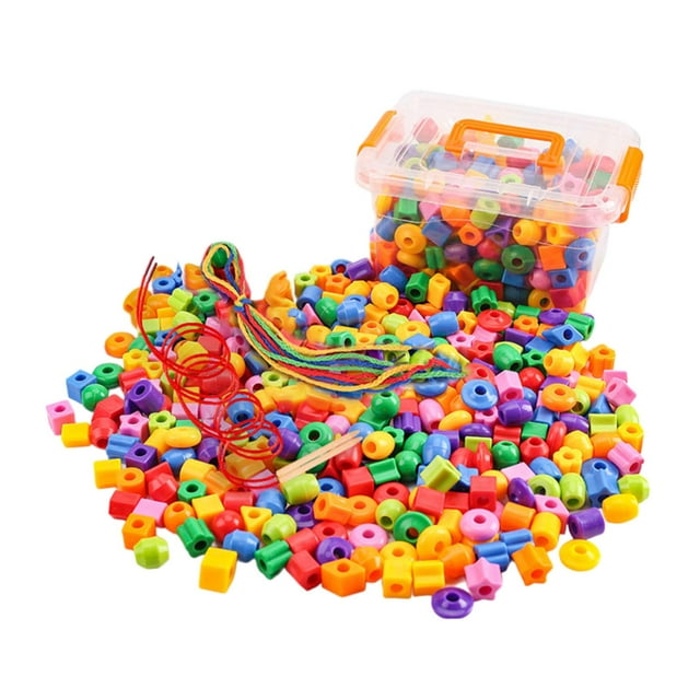Cuentas de cordones educativos,Juguetes educativos Montessori con cuentas para atar,Juguetes para enhebrar para niños de 3,4 y 5 años,Juguete de motricidad fina para preescolar con 80 cuentas