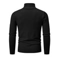 thumbnail image 6 of Men's Quarter Zip Sweater Mock Neck Soft Cotton Casual Pullover, 6 of 6