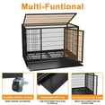 thumbnail image 3 of Boldbone 48/38 inch Heavy Duty Dog Crate for Large Dogs, Folding Dog Kennels and Metal Wire Cages with Leak-Proof Pan, Removable Wire Tray, Removable Wheels, Extra Large XL XXL for Outdoor, 3 of 6