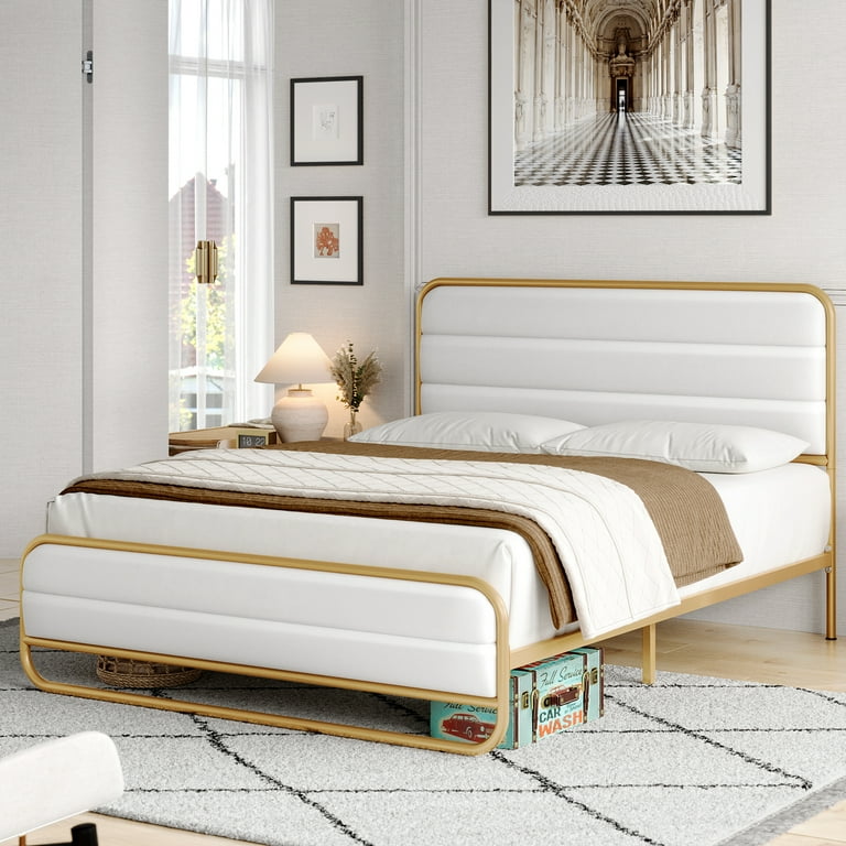 White gold headboard deals