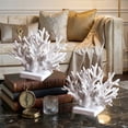 thumbnail image 5 of Xecvkr European Style Resin Coral Ornament Elegant Home Decor Bedroom Entryway Living Room Cabinet Decorative Gift Versatile Maintenance Friendly 1pc White, 5 of 6