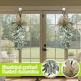 thumbnail image 3 of Farmhouse Wreath - 60cm Faux Lambs Ear Wreath with Eucalyptus & White Florals | Front Door Holiday Decor, 3 of 5