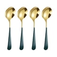 thumbnail image 2 of Huayishang Tableware Round Spoon 304 Stainless Spoon Fork Household Cute Small Soup Spoon Thick Round Bottom Eating Spoon, 2 of 9