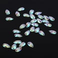 thumbnail image 2 of Mgaxyff Sewing Rhinestone AB, 2 Colors 200pcs Drop Shape Resin Flatback Sewing Rhinestone with Double Holes Crafts Decoration, Rhinestone Sew On, 2 of 7