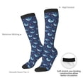 thumbnail image 5 of Picia Women Crew Soft Moisture-wicking Socks Cartoon Sharks2 Pattern Design Cotton Socks, One Size fit All, 5 of 9