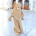 thumbnail image 4 of IDOPIP 2Pcs Muslim Abaya Dress for Baby Girls Arabic Dubai Modest Dress with Full Cover Hijab, 4 of 8