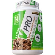 NutraKey V-Pro, Raw Plant Protein Powder, Organic, Vegan, Low Carb, Gluten Free with with 20g of Protein, Mochaccino, 2 LB