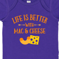 thumbnail image 4 of Inktastic Life's Better Mac & Cheese Boys or Girls Baby Bodysuit, 4 of 5