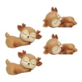 thumbnail image 1 of Adorables figuras de ciervos - Juego de 4 decoraciones de animales de silicona 2x Estilo02 y 2x Estilo03, 1 of 9