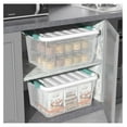 thumbnail image 3 of 20 Quart Plastic Latching Storage Boxes, Clear Storage Box Bins with lids Set of 4, 3 of 7