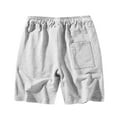 thumbnail image 4 of Inleife Mens Half Shorts Pants on Sale Men's Cotton Vintage Knitted Drawstring Elastic Waist Shorts Sports Knee Length Home Shorts, 4 of 5