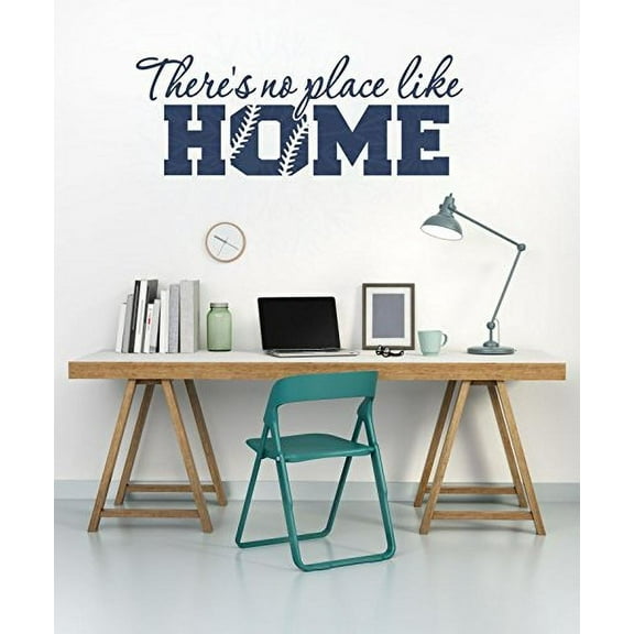 Bedroom Décor No Place Like Home Softball Wall Decals Sticker Vinyl Lettering Sport 28x11-Inch Deep Blue