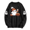 thumbnail image 5 of WEIWEN Halloween Sweaters for Women 2026 Cute Ghost Drinking Coffee Pumpkin Halloween Sweatshirts for Women Long Sleeve Shirts Women's Clothing Fall Outfits Black, XL, 5 of 5