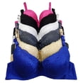 thumbnail image 1 of Women Bras 6 pack of Gentle Pushup Lace Bra B cup C cup (9320), Size 34C (X9320), 1 of 2