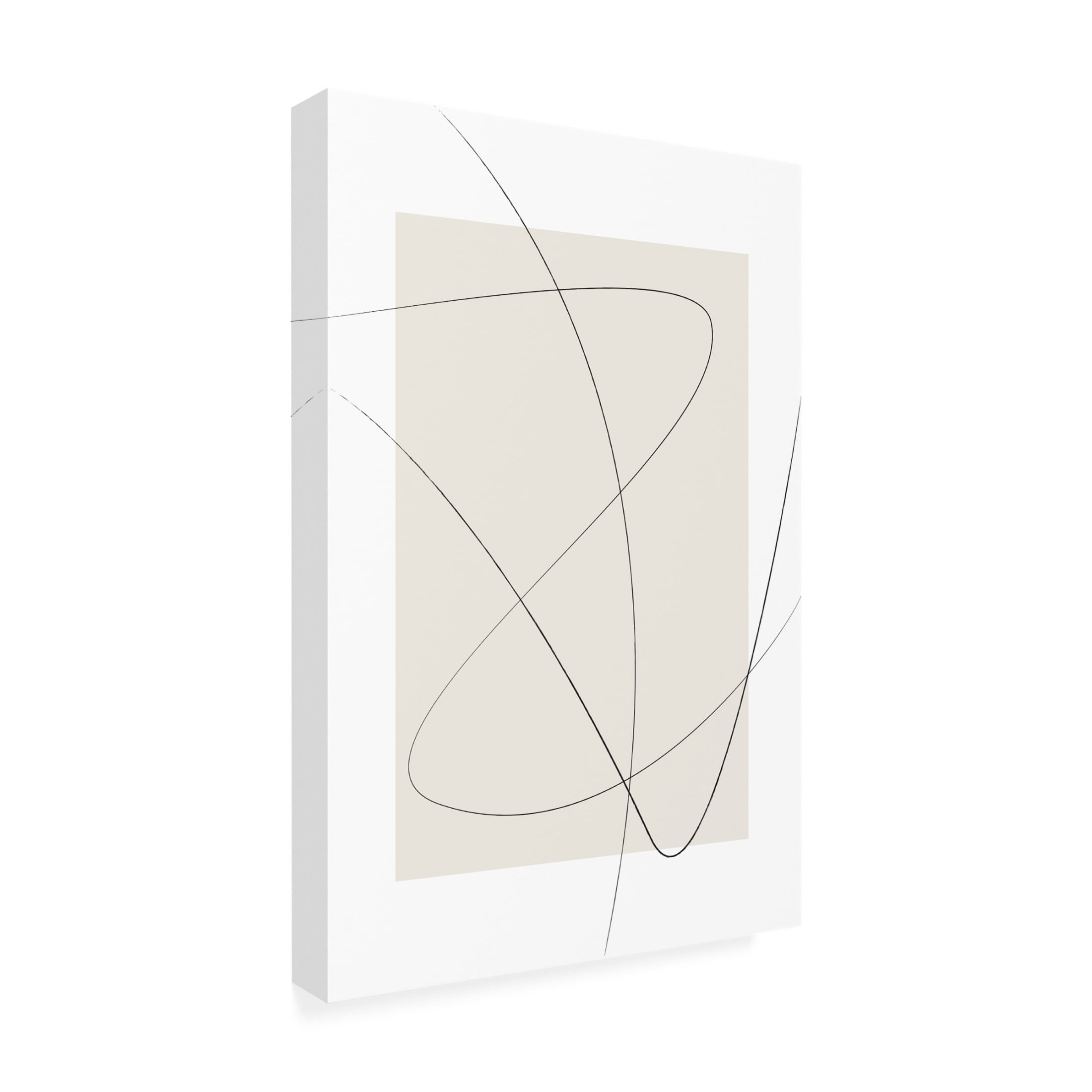 Trademark Fine Art Oju Design  Beige Abstract Canvas Wall Art
