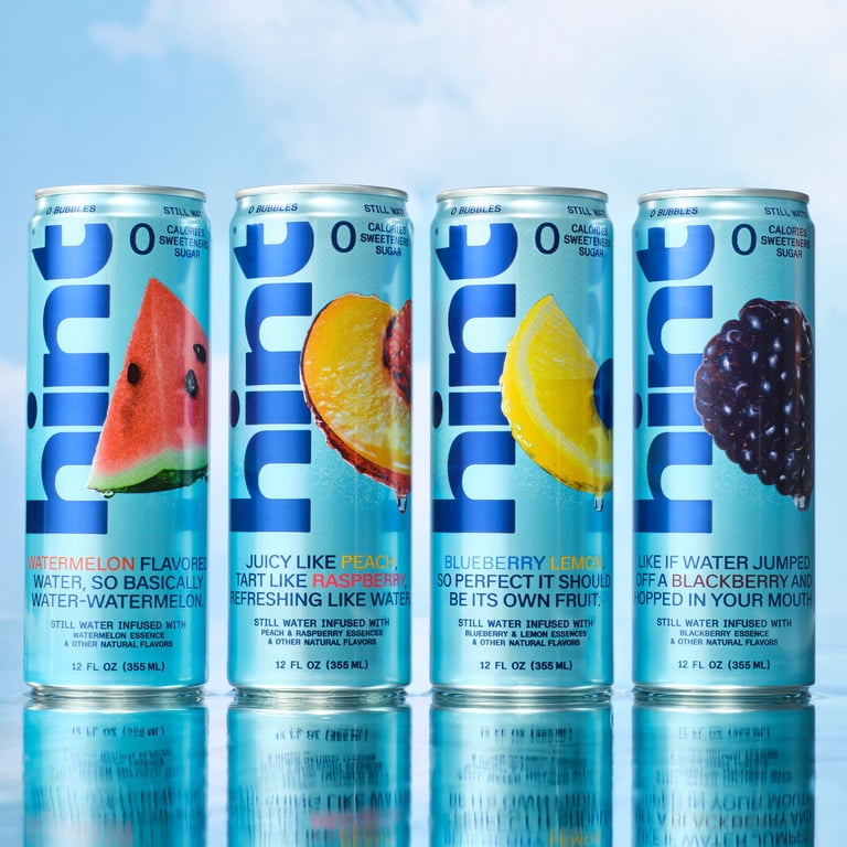 Hint Peach Raspberry Flavored Water Cans, 12 fl oz, 12 Pack photo 6
